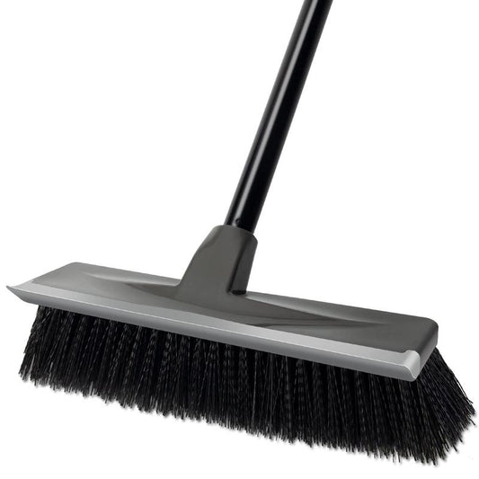 Revolutionary 2-in-1 Rotating Floor Scrubber and Squeegee with Extended Handle – Perfect for Grout, Tile, and Outdoor Surfaces