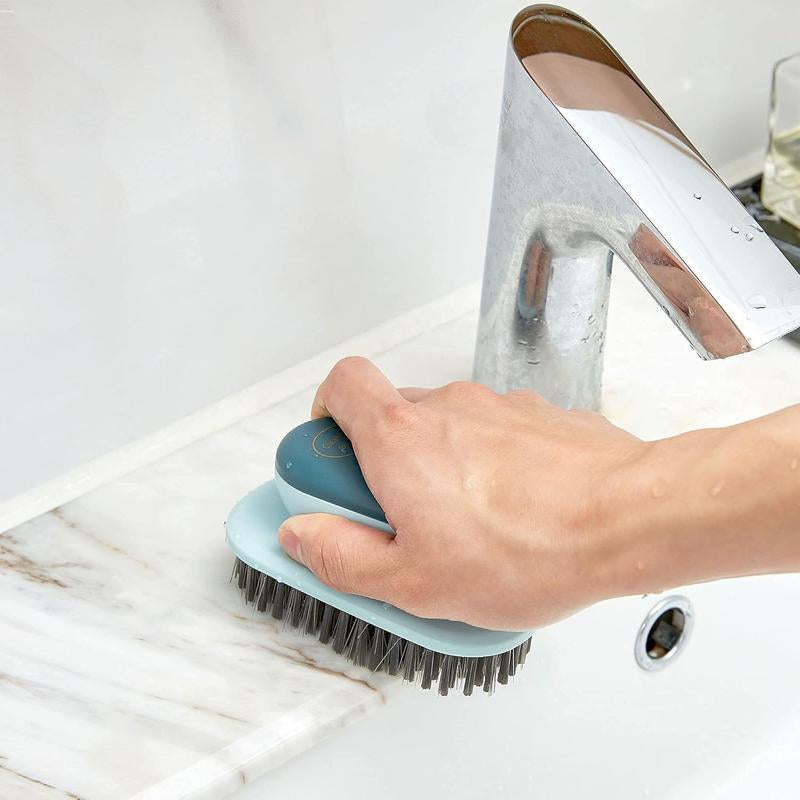 Revitalize Your Cleaning Routine with Our 2-Piece Ergonomic Scrub Brush Set for Shoes, Laundry, and Bathroom