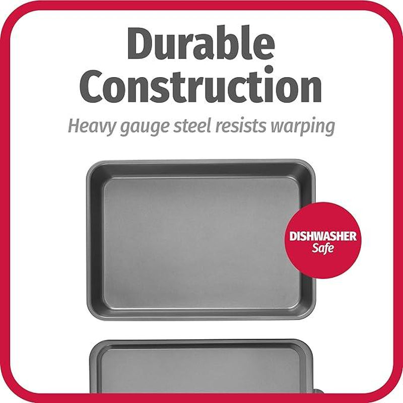 GoodCook 9"x13" Nonstick Cake Pan with Metal Lid - Perfect for Baking, Storing, and Serving Your Favorite Dishes!