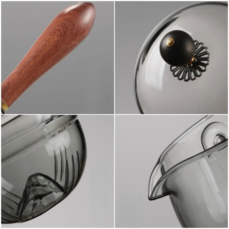 Experience the Art of Tea with Our Elegant Rotating Glass Teapot – Perfect for Kung Fu Brewing and Visual Tea Performances!