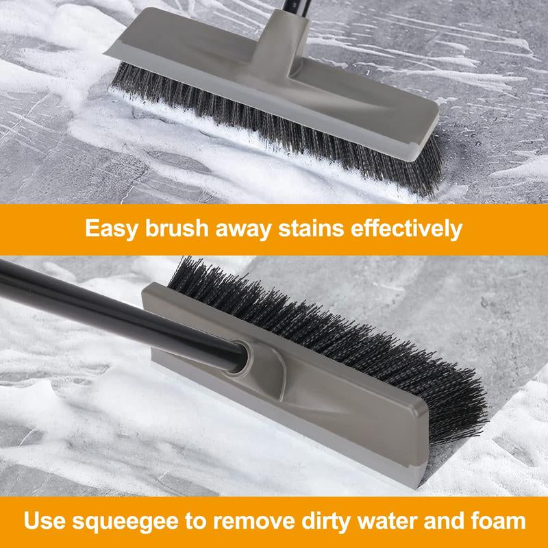 Revolutionary 2-in-1 Rotating Floor Scrubber and Squeegee with Extended Handle – Perfect for Grout, Tile, and Outdoor Surfaces