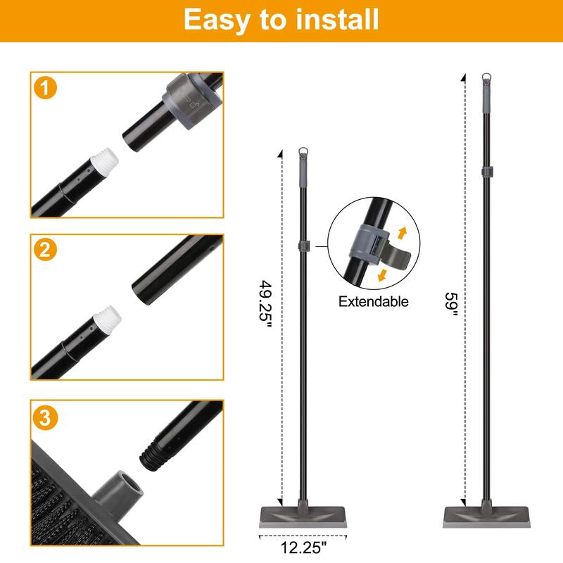 Revolutionary 2-in-1 Rotating Floor Scrubber and Squeegee with Extended Handle – Perfect for Grout, Tile, and Outdoor Surfaces