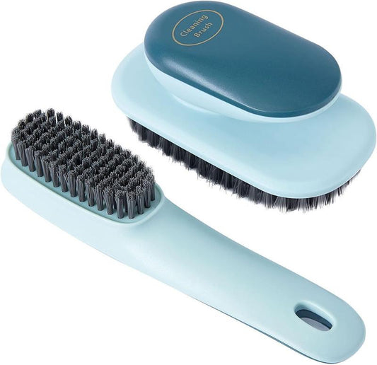 Revitalize Your Cleaning Routine with Our 2-Piece Ergonomic Scrub Brush Set for Shoes, Laundry, and Bathroom