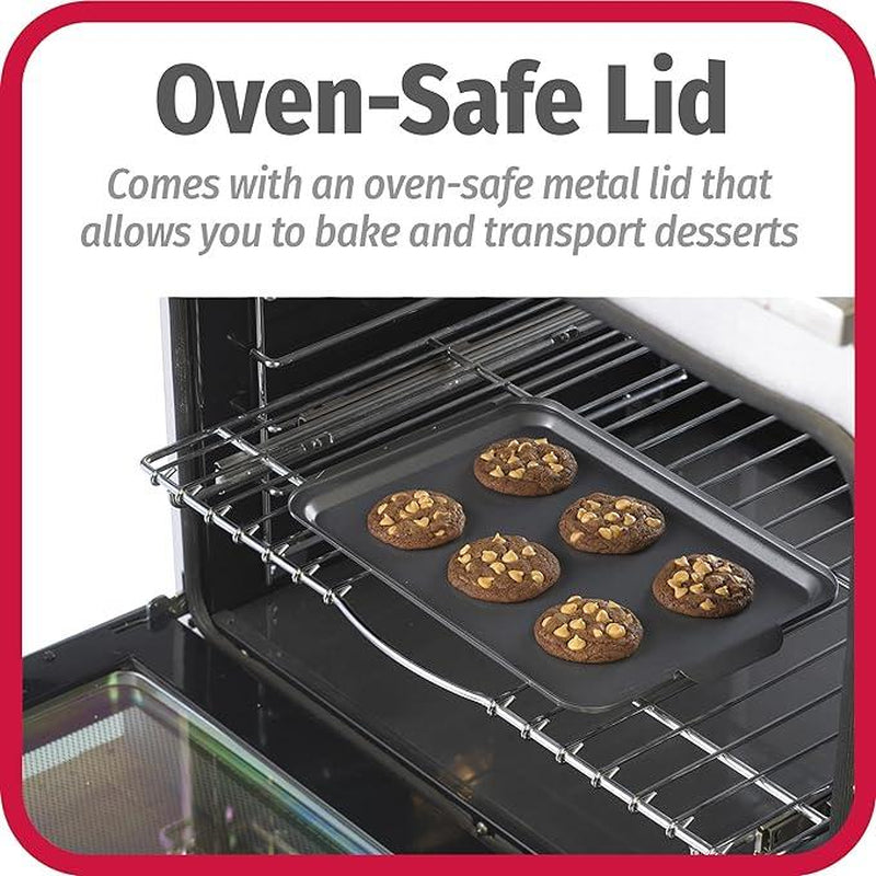 GoodCook 9"x13" Nonstick Cake Pan with Metal Lid - Perfect for Baking, Storing, and Serving Your Favorite Dishes!