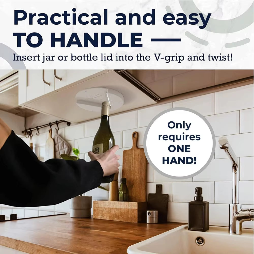 Effortless Hands-Free Jar Opener – Ideal One-Handed Tool for Seniors and Arthritis Sufferers