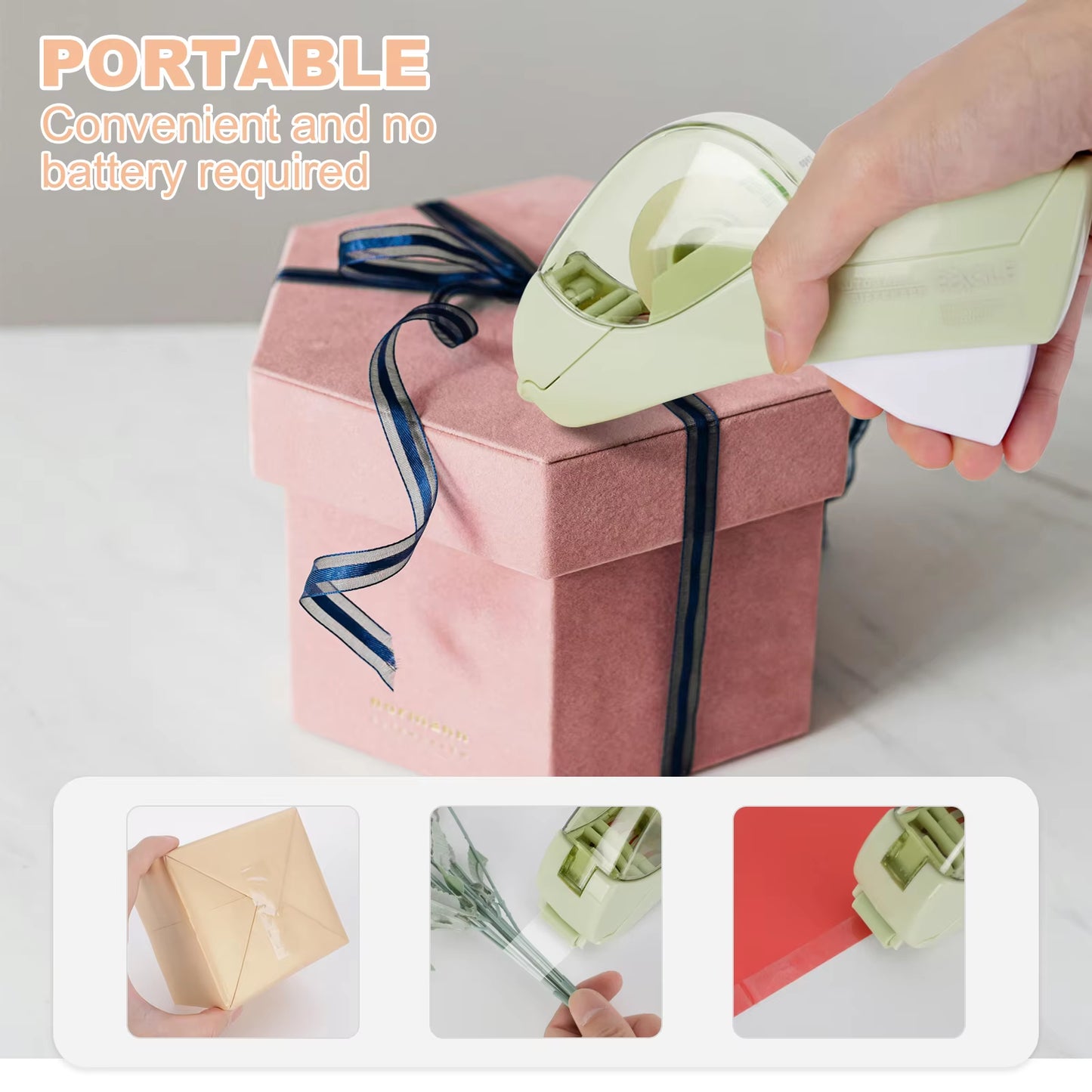 Elevate Your Craft Game with Our Easy-Peasy Automatic Tape Dispenser – Includes 2 Tape Rolls, No Batteries Needed!