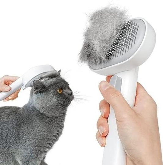 Transform Your Cat's Grooming Routine with the Self-Cleaning Brush – Effortless Fur Removal for All Coat Types