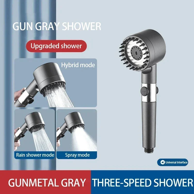 Transform Your Shower Experience with Our Luxury High Pressure Shower Head – Featuring 3 Adjustable Spray Settings and a Replaceable Filter for Ultimate Relaxation