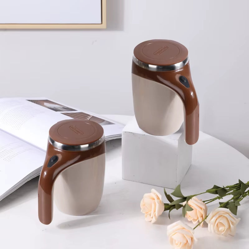 Revolutionize Your Beverage Game with the Auto Stirring Coffee Cup - Effortless Magnetic Electric Mixing Mug in Durable 304 Stainless Steel