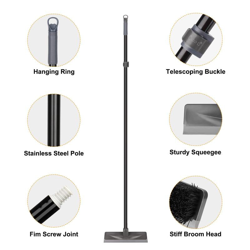 Revolutionary 2-in-1 Rotating Floor Scrubber and Squeegee with Extended Handle – Perfect for Grout, Tile, and Outdoor Surfaces