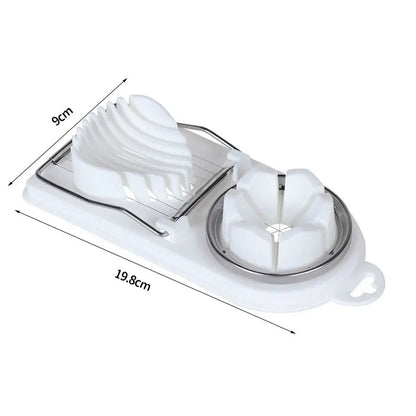 Stainless Steel Multifunctional Egg Slicer and Cutter - 2-in-1 Kitchen Gadget for Home Use