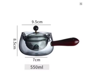 Experience the Art of Tea with Our Elegant Rotating Glass Teapot – Perfect for Kung Fu Brewing and Visual Tea Performances!