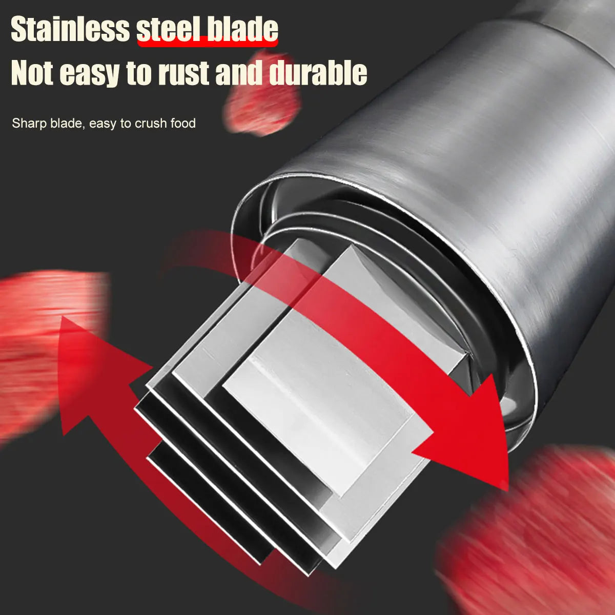 Efficient Stainless Steel Garlic Chopper - Manual Masher for Effortless Kitchen Preparation