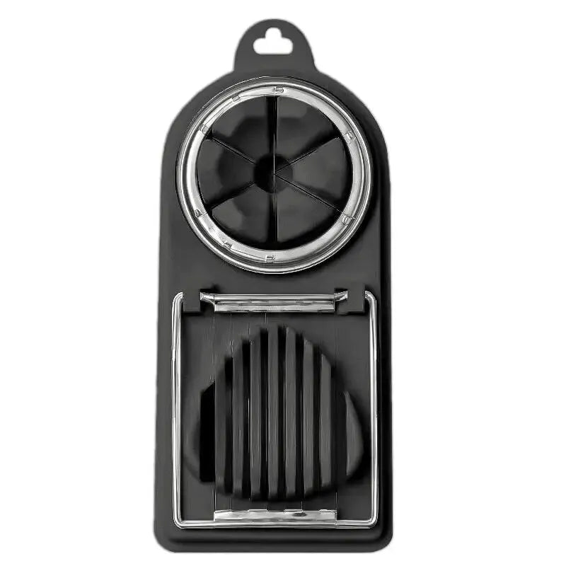 Stainless Steel Multifunctional Egg Slicer and Cutter - 2-in-1 Kitchen Gadget for Home Use