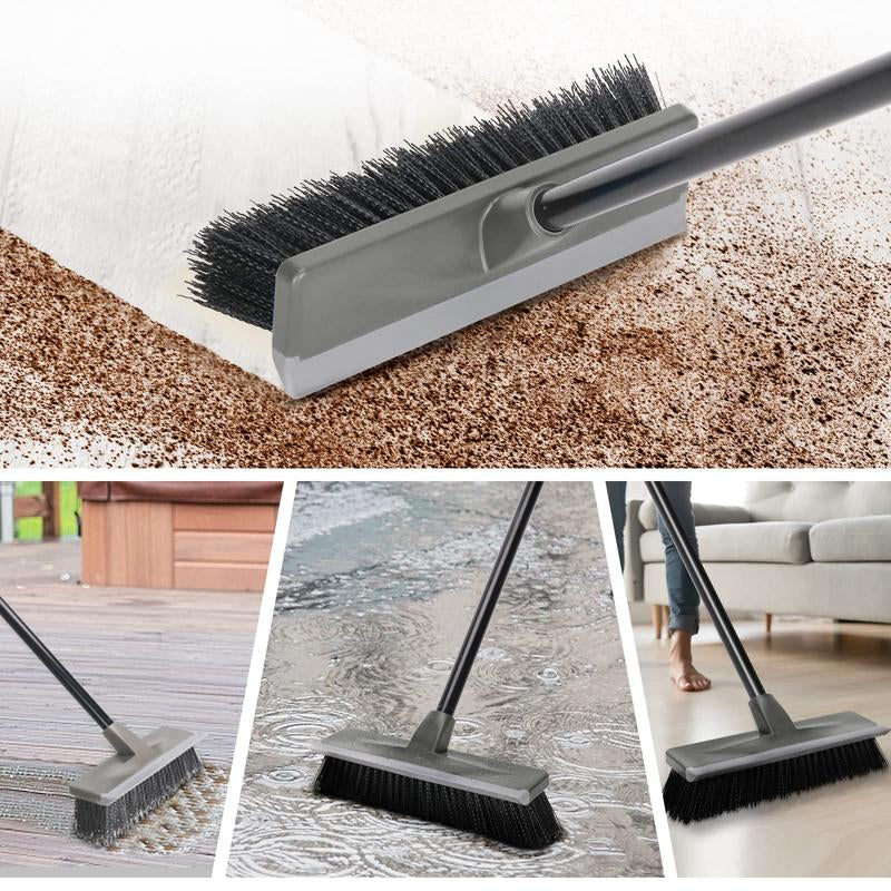 Revolutionary 2-in-1 Rotating Floor Scrubber and Squeegee with Extended Handle – Perfect for Grout, Tile, and Outdoor Surfaces