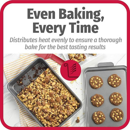GoodCook 9"x13" Nonstick Cake Pan with Metal Lid - Perfect for Baking, Storing, and Serving Your Favorite Dishes!