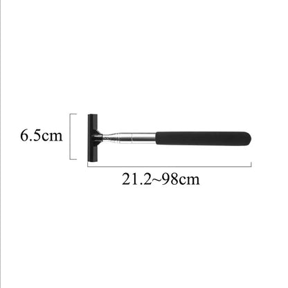 98Cm Car Rearview Mirror Wiper Stainless Steel Telescopic Retractable Layered Brush Head Auto Mirror Wash Cleaning Brush Wiper
