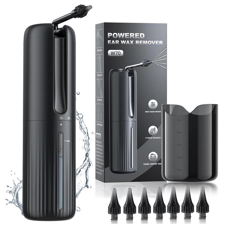 Advanced Electric Ear Wax Removal Tool with Four Adjustable Water Pressure Settings – Safe and Effective Ear Cleaning Solution for Home and Family Use