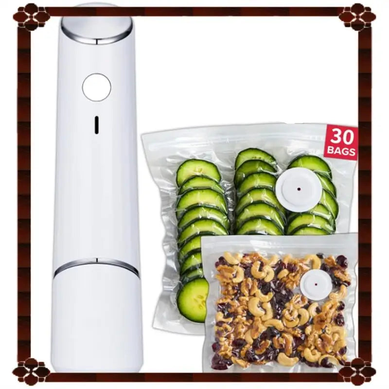 Revolutionize Your Food Storage with the Compact Handheld Vacuum Sealer - Freshness Guaranteed in Just 5 Seconds!