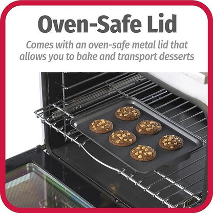 GoodCook 9"x13" Nonstick Cake Pan with Metal Lid - Perfect for Baking, Storing, and Serving Your Favorite Dishes!