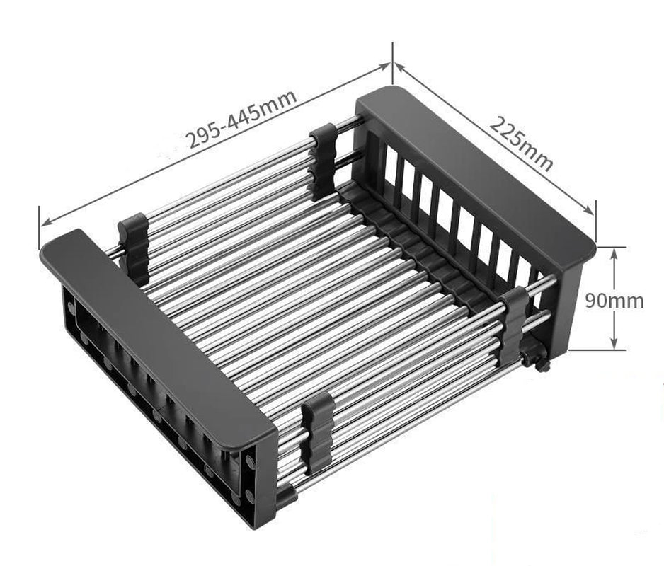Revolutionize Your Kitchen with the Adjustable Stainless Steel Sink Drain Rack – Ideal for Effortless Drying of Fruits, Vegetables, and Dishes!