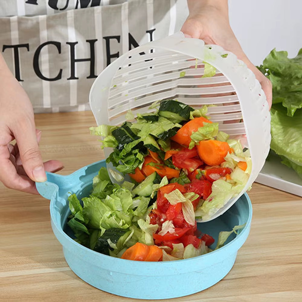 Revolutionize Your Kitchen with the 60-Second Vegetable Salad Cutter Bowl – Effortless Chopping for Fresh, Healthy Meals