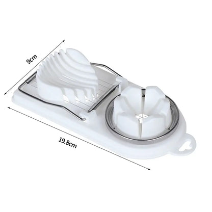 Stainless Steel Multifunctional Egg Slicer and Cutter - 2-in-1 Kitchen Gadget for Home Use